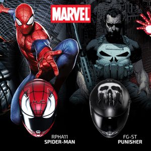 Casque HJC Marvel : Spider-man, Venom, Punisher, Iron Man