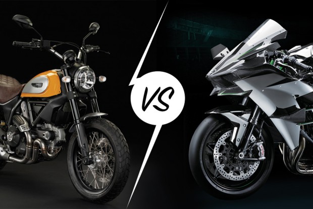 Scrambler Classic vs Ninja H2R : la liberté sous différents angles