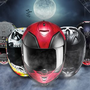 Casques moto déco spéciale Halloween