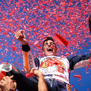 Marc Marquez, champion du monde MotoGP 2017 à Valence